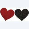 NIPPLICIOUS Heart Shape Pasties - Red/Black