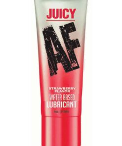 Juicy AF Water Based Flavored Lubricant Strawberry 4oz