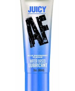 Juicy AF Water Based Flavored Lubricant Blue Raspberry 2oz