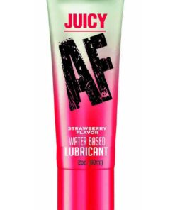 Juicy AF Water Based Flavored Lubricant Strawberry 2oz