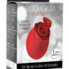Inmi Bloomgasm Wild Rose 10x Silicone Rechargeable Clit Stimulator with Suction  - Red