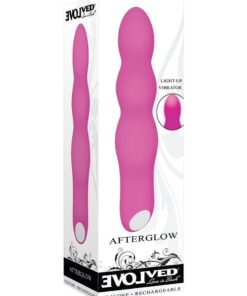 Afterglow Silicone Rechargeable Light-Up Vibrator - Pink