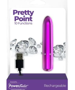 PowerBullet Pretty Point Rechargeable Bullet Vibrator - Purple