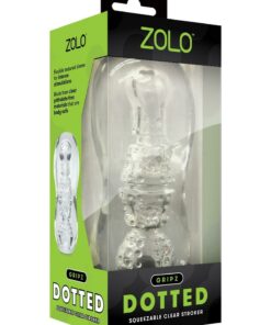 ZOLO Gripz Dotted Stroker Masturbator - Clear