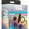 Anal Adventures Platinum Silicone Anal Beads with Vibrating Cock Ring - Black