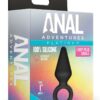 Anal Adventures Platinum Silicone Loop Plug - Small - Black