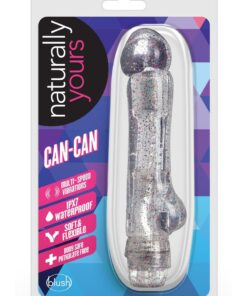 Naturally Yours Can-Can Vibrating Dildo 7in - Clear