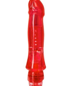 Naturally Yours Salsa Vibrating Dildo 6.75in - Red