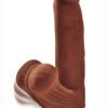 King Cock Plus Triple Density Dildo with Swinging Balls 8in - Chocolate