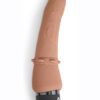 Powercocks Silicone Rechargeable Slim Anal Realistic Vibrator 7in - Caramel