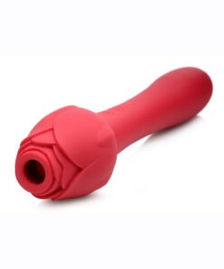 Inmi Bloomgasm Suction Rose Vibrator Rechargeable Clit Stimulator - Red