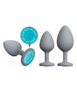 A-Play Trainer Set Silicone Anal Plugs (3 piece set) - Gray