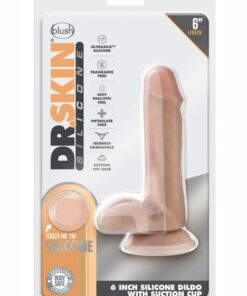 Dr. Skin Dr. Daniel Silicone Dildo with Balls and Suction Cup 6in - Vanilla