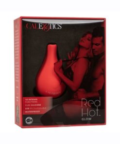 Red Hot Glow Rechargeable Silicone Massager - Red