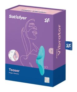 Satisfyer Teaser Rechargeable Silicone Finger Vibrator - Blue