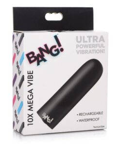 Bang! 10X Rechargeable Vibrating Bullet - Black