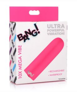 Bang! 10X Rechargeable Vibrating Bullet - Pink
