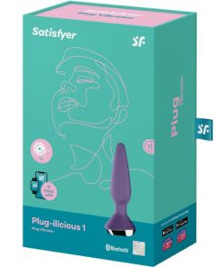 Satisfyer Plug-ilicious 1 Silicone Vibrating Anal Plug - Purple