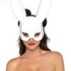Leg Avenue Bondage Bunny Mask - O/S - White