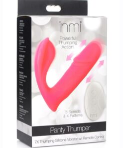 Inmi Shegasm Panty Thumper Rechargeable Silicone Panty Vibe with Remote Control - Pink