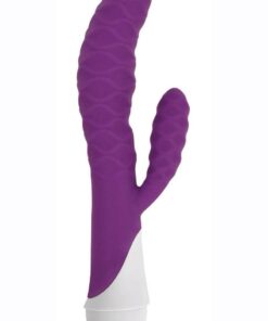 Gossip 20x Wavy Silicone Rabbit Vibrator - Purple