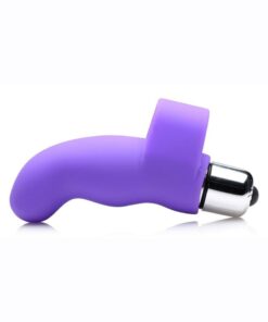Gossip G-Thrill Silicone Finger Vibrator with Full Size Bullet - Purple