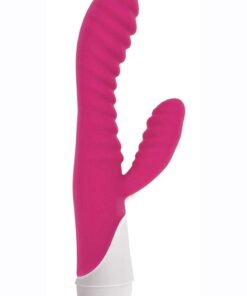 Gossip Celia 20x Ribbed Silicone Rabbit Vibrator - Pink