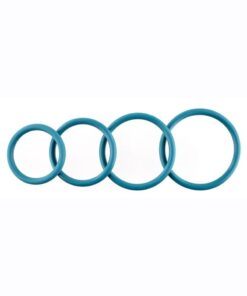 Rubber O-Ring Assorted Sizes (4 pack) - Turquoise