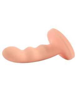 Ren Silicone Curved Dildo with Suction Cup 6in - Orange