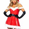 Belt and Santa Hat (3 pieces) - Large - Red/White
