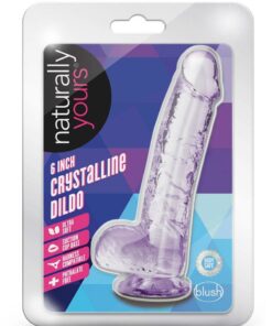 Naturally Yours Crystalline Dildo 6in - Amethyst
