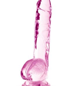 Naturally Yours Crystalline Dildo 8in - Rose