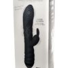 Twister Rechargeable Silicone Rabbit Vibrator with Remote Control - Black