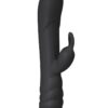 Twister Rechargeable Silicone Rabbit Vibrator with Remote Control - Black
