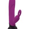 Mini Bonnie and Clyde Rechargeable Silicone Rabbit Vibrator - Purple/Black