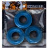 Oxballs Fat Willy Jumbo Cock Ring (3 pack) - Space Blue