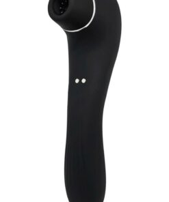 Alive Midnight Quiver Rechargeable Silicone Dual End Vibrator and Clitoral Stimulator - Black