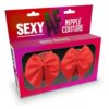 Sexy AF Bows Nipple Couture Silicone Pasties - Red