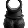King Cock Elite Crown Jewels Vibrating Rechargeable Silicone Balls and Cockring - Black