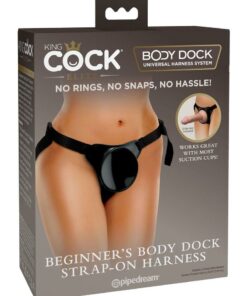 King Cock Elite Beginner`s Body Dock Harness System - Black