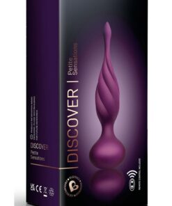 Discover Rechargeable Silicone Anal Vibrator with Remote Control - Purple/Rose Gold