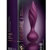 Desire Rechargeable Silicone Anal Plug with Remote Control - Purple/Rose Gold