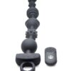 Master Series Vibrating Silicone Anal Beads with Remote Control - Black