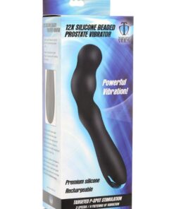 Trinity Men Rechargeable Silicone Beaded Prostate Vibrator - Black