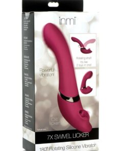 Inmi 7X Swivel Licker 180 Rotating Silicone Licking Vibrator - Pink