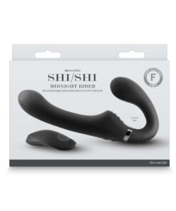 Shi/Shi Mignight Rider Rechargeable Silicone Dual End Strapless Strap-On - Black