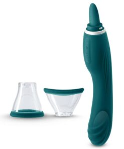 Inya Triple Delight Rechargeable Silicone Vibrator - Teal