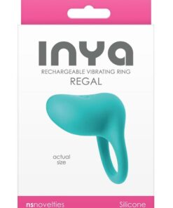 Inya Regal Rechargeable Siicone Cock Ring - Teal