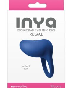 Inya Regal Rechargeable Siicone Cock Ring - Blue