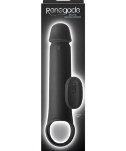 Renegade Brute Rechargeable Silicone Vibrating Penis Extension - Black